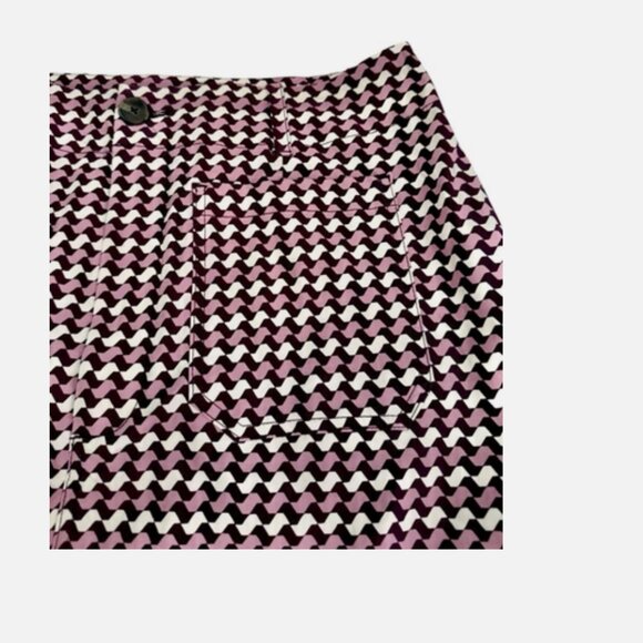 Maeve Anthropologie The Colette Purple Patterned Mini Skirt With Pockets size XL - Picture 5 of 9